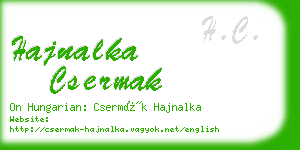 hajnalka csermak business card